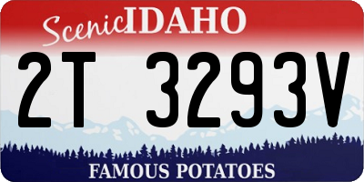 ID license plate 2T3293V