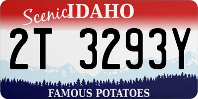 ID license plate 2T3293Y