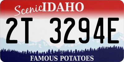 ID license plate 2T3294E