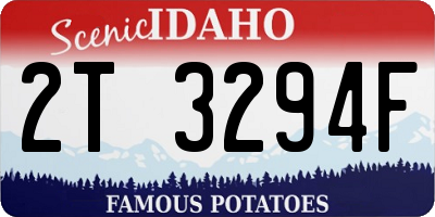 ID license plate 2T3294F