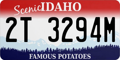 ID license plate 2T3294M