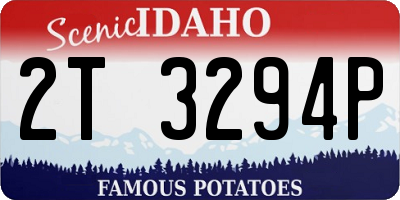 ID license plate 2T3294P
