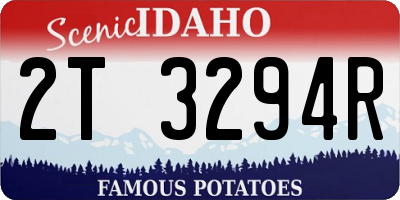 ID license plate 2T3294R