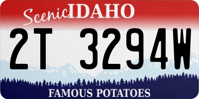 ID license plate 2T3294W