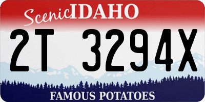 ID license plate 2T3294X