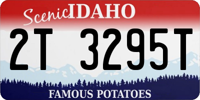 ID license plate 2T3295T