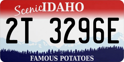 ID license plate 2T3296E