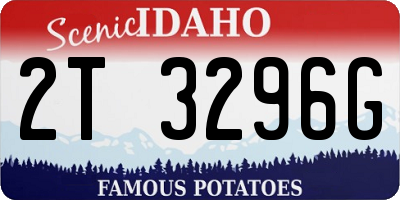 ID license plate 2T3296G