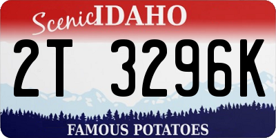 ID license plate 2T3296K