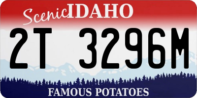 ID license plate 2T3296M