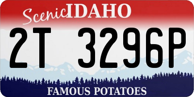 ID license plate 2T3296P