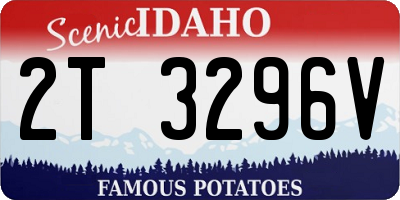 ID license plate 2T3296V