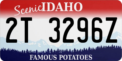 ID license plate 2T3296Z