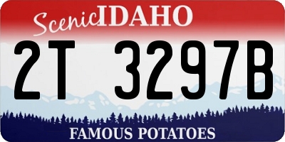 ID license plate 2T3297B