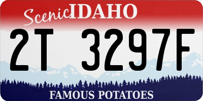 ID license plate 2T3297F