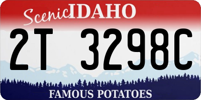 ID license plate 2T3298C
