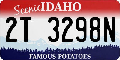 ID license plate 2T3298N