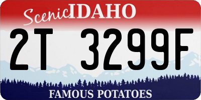 ID license plate 2T3299F