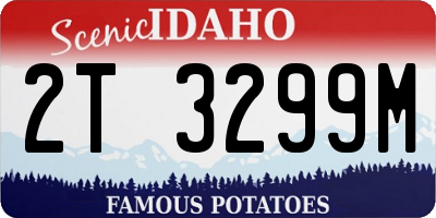 ID license plate 2T3299M