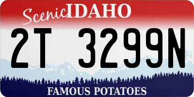 ID license plate 2T3299N