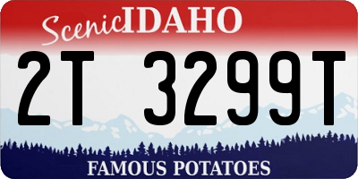 ID license plate 2T3299T