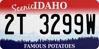 ID license plate 2T3299W