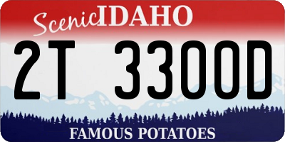 ID license plate 2T3300D