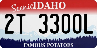 ID license plate 2T3300L