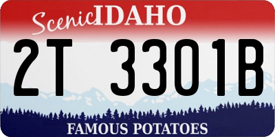 ID license plate 2T3301B