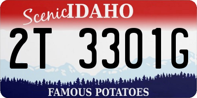 ID license plate 2T3301G