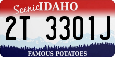 ID license plate 2T3301J