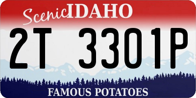 ID license plate 2T3301P