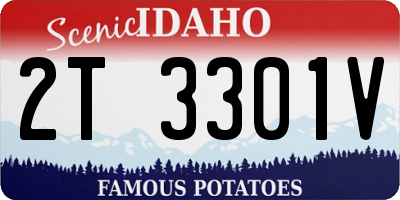 ID license plate 2T3301V