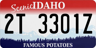 ID license plate 2T3301Z
