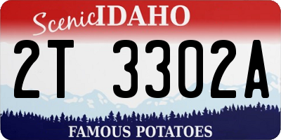 ID license plate 2T3302A