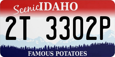 ID license plate 2T3302P