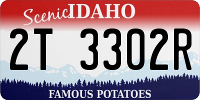 ID license plate 2T3302R
