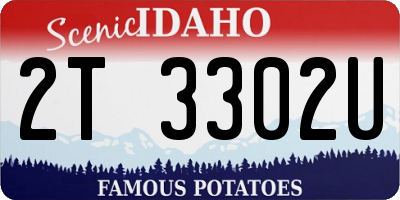 ID license plate 2T3302U