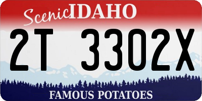 ID license plate 2T3302X