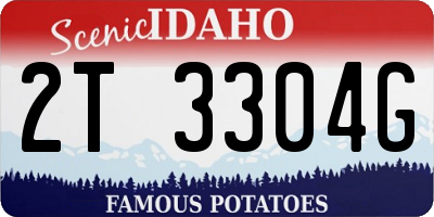 ID license plate 2T3304G