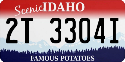 ID license plate 2T3304I