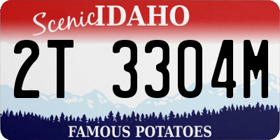 ID license plate 2T3304M
