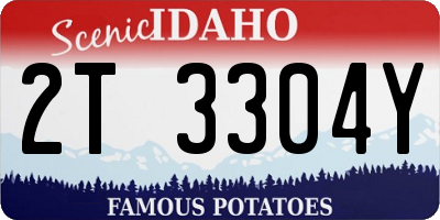 ID license plate 2T3304Y