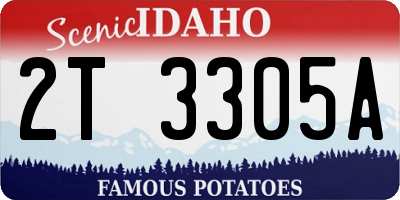 ID license plate 2T3305A