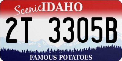 ID license plate 2T3305B