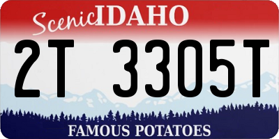 ID license plate 2T3305T
