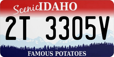 ID license plate 2T3305V