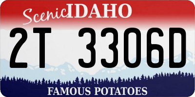 ID license plate 2T3306D