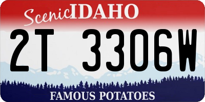 ID license plate 2T3306W