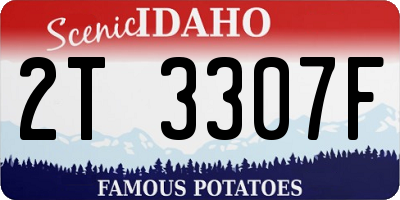 ID license plate 2T3307F